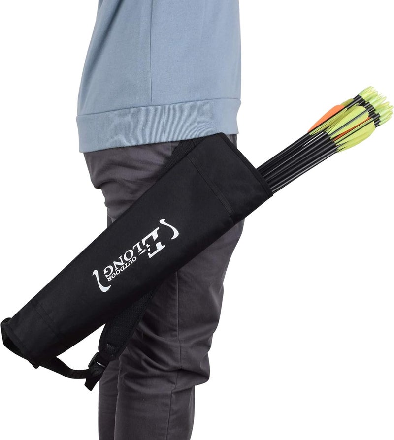 Yls Archery Hip and Back Quiver for Arrows - Black Arrow Quiver for Kids and Adults - Adjustable Arrow Holder with a Padded Strap and Belt Clip - Archery Accessories for Field and Practice - Image 5
